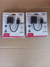 Inland DisplayPort To VGA Adapter 1080p Full HD Plug  Play HDCP 2-Pack
