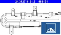 ATE 24.3727-3121.2 Seilzug FüR Feststellbremse Handbremsseil Bremsseil