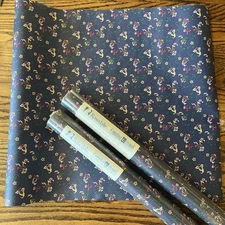 3 New Rolls Cambridge Studios Wallpaper Rosedale England Vinyl Pre-Pasted Navy