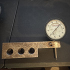 Starrett Dial Indicator No. 25444 with Metal Bracket & Machined Bridge Fixture — photo 1
