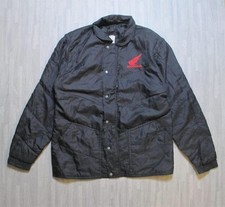 Honda Jacke Herren Medium schwarz rot Logo Druckknopf vorne durchgehender Reißverschluss wandelbare Weste