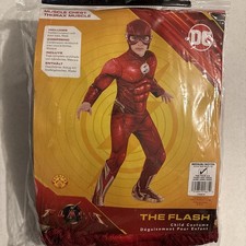 The Flash Deluxe Used Kids Costume - Medium Size Superhero Outfit