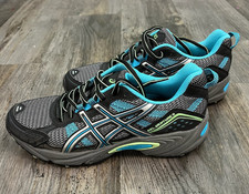 Asics Gel Venture 4 T383N Black Gray Blue Running Shoes Women's 8.5M