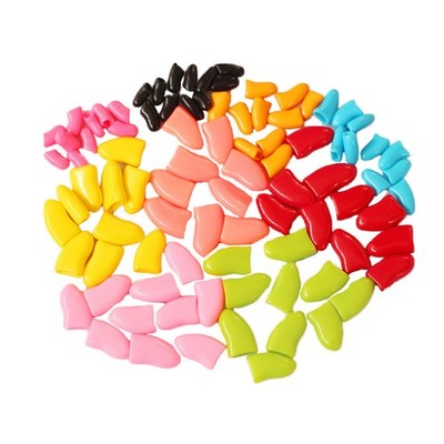  140 Stück / 7 Sätze Pet Nail Caps Schöne Pet Claw Cover Paw Claw Control