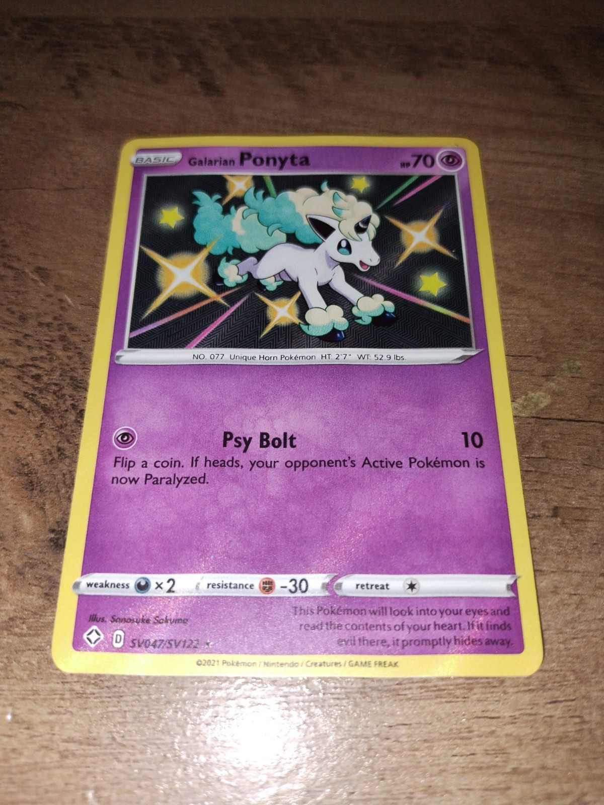 Galarian Ponyta SV047/SV122 Shining Fates: Shiny Vault Holo-NM