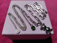 Schmuck Kette Silber 925 plattiert Teddy-Bär-Anhänger Love & Peace Zirkonia NEU