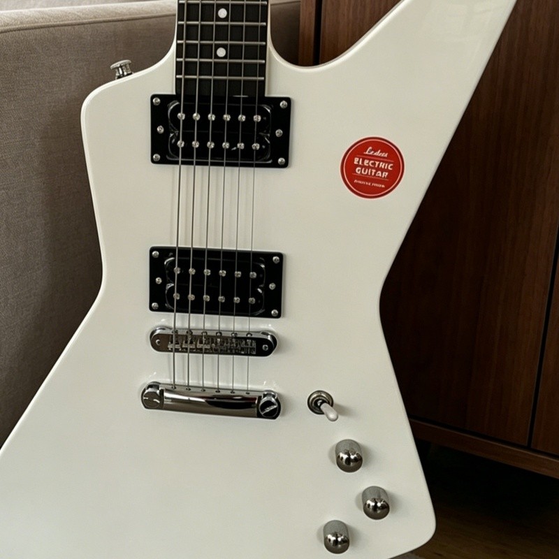 Ledux 1984 EX Solid Electric Guitar Stainless Rounded Fret Edge Classic White US