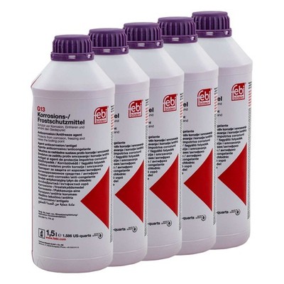 Kühlerfrostschutz Konzentrat Febi G13 5 X 1,5 Liter Violett für Audi Skoda VW