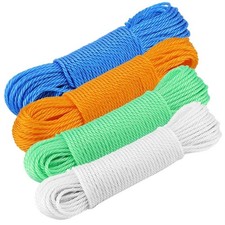20m Nylon Clothesline Rope 1/4 Braided Heavy Duty Multi-Purpose