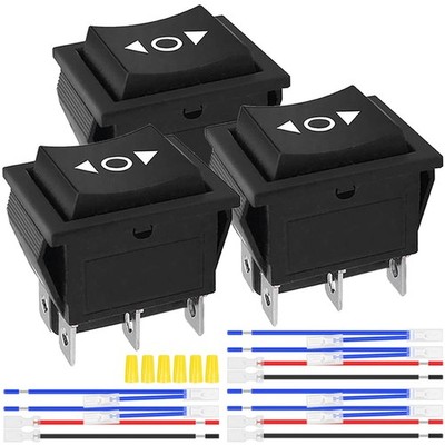 12V DC 20A 6Pin DPDT Polarität Rückwärtsgang Wippschalter für Auto Boot