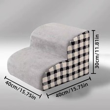 Dog Stairs 2/3/4 Steps Non-Slip High Density Foam Pet Ramp Ladder for Sofa Bed