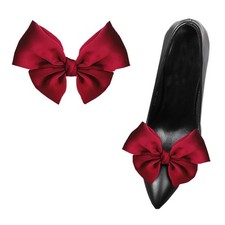 Bow Shoe Clips Ribbon Detachable Wedding Bridal Shoe Buckle Charms DIY