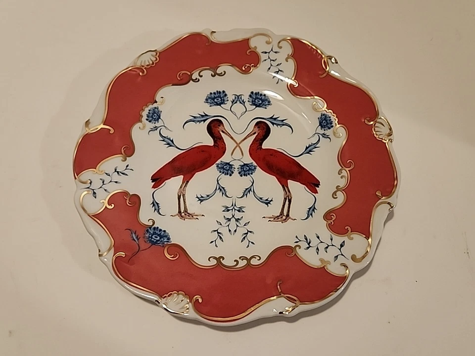 JUEGO DE 4 platos de mesa Anthropologie Lou Rota Nature - NUEVO - Frong Jirafa Pájaro Foto 4 de 4