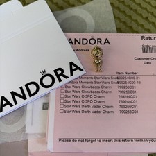 Genuine Pandora bracelet charm C-3PO gold plated android Star Wars Retired