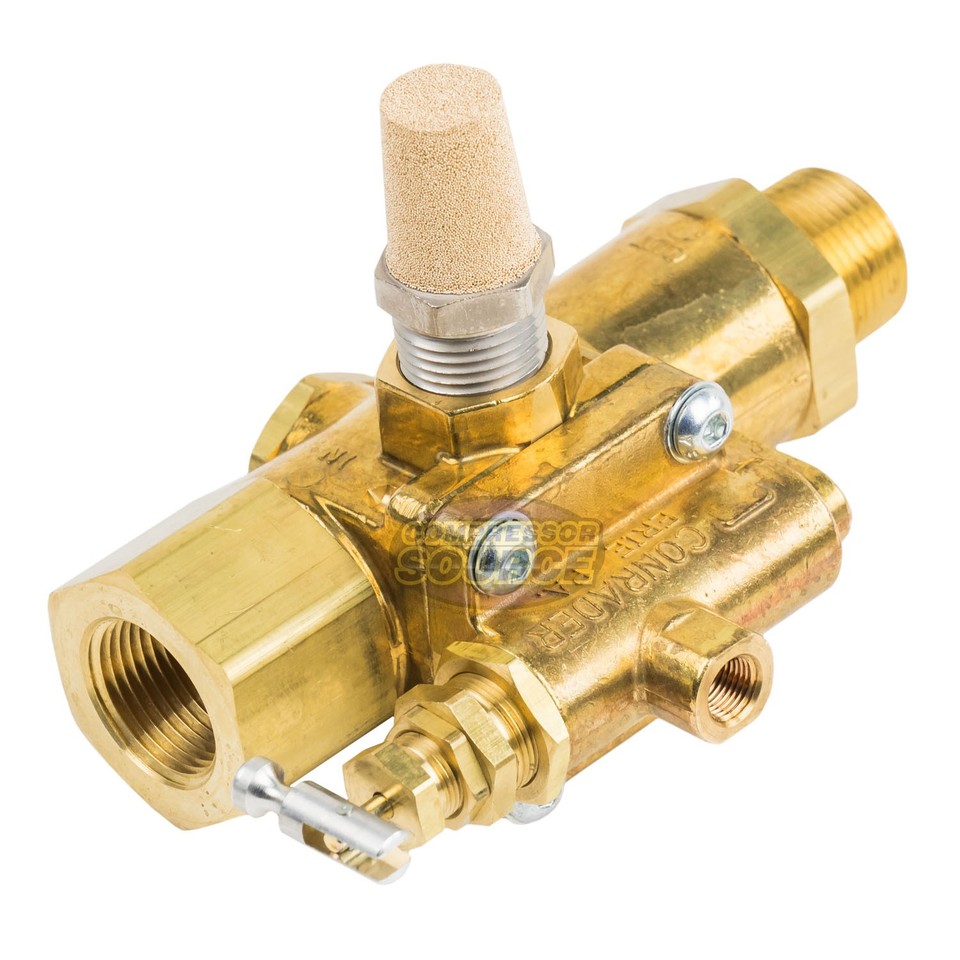 Gas Compressor Pilot Unloader Check Valve Combo 60CFM 145-175 PSI 3/4 ...