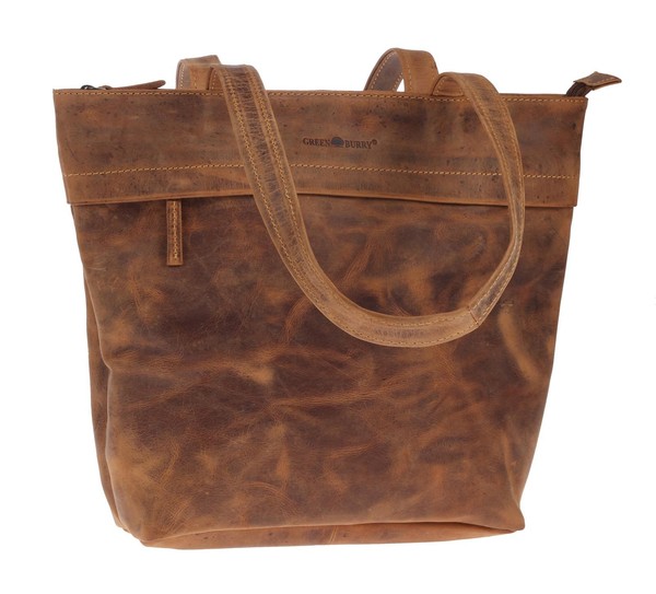 UmhäNgetasche Handtasche Greenburry Vintage Leder Braun 30X8X34Cm Damentasche-image