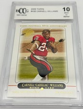 2005 Topps #438 Carnell “Cadillac” Williams Rookie Card BCCG 10 Mint Buccaneers. rookie card picture