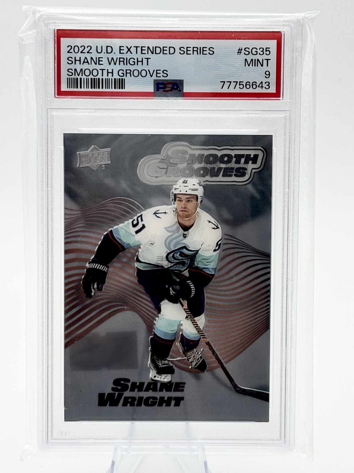 2022-23 Upper Deck #SG35 Shane Wright Smooth Grooves Seattle Kraken PSA 9