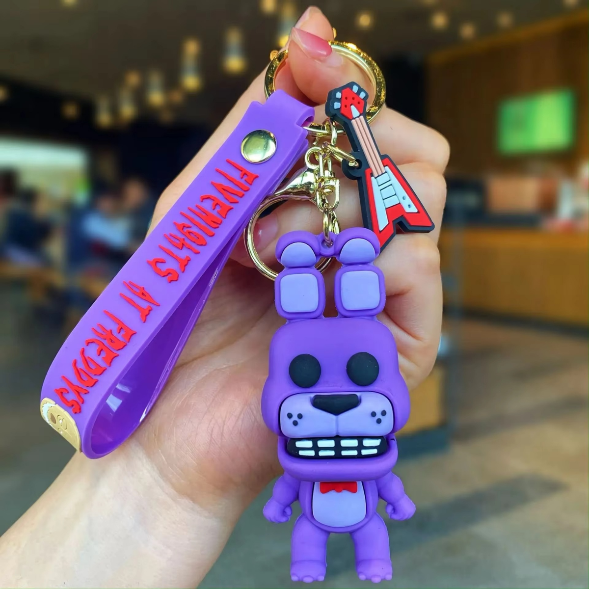5PCS FNAF Keychain Set Freddy Fazbear Bonnie Chica Foxy Figures