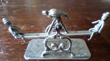 Antique Silver Hallmarked Dutch Miniature Articulated See-Saw C1900