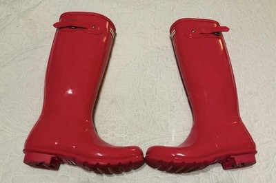 Hunter Bright Pink Knee High Waterproof Rain Boots for Women
