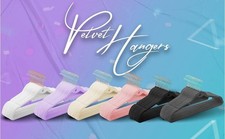 PREMIUM Velvet Hangers Non-Slip purple clothing Hangers PACK OF 40