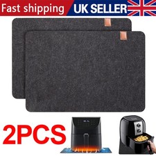 2Pcs Air Fryer Heatproof Kitchen Surface Worktop Protector Heat Resistant Mat UK