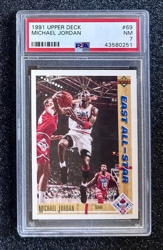 1991 Upper Deck All-Star Michael Jordan #69 Chicago Bulls (14 AS/HOF) PSA  7 NM