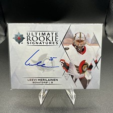 2023-24 UD Ultimate Collection Rookie Signatures Leevi Merilainen Auto #URS-LM