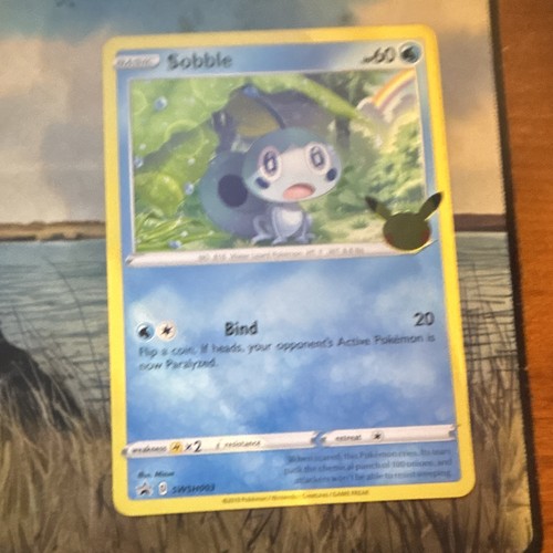 Pokemon TCG Sobble SWSH003 Holo Promo English SWSH Sword & Shield 60 HP