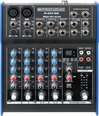 B-WARE PRONOMIC M-602FX 6-KANAL STUDIO MISCHPULT PA MIXER HOME RECORDING EFFEKT