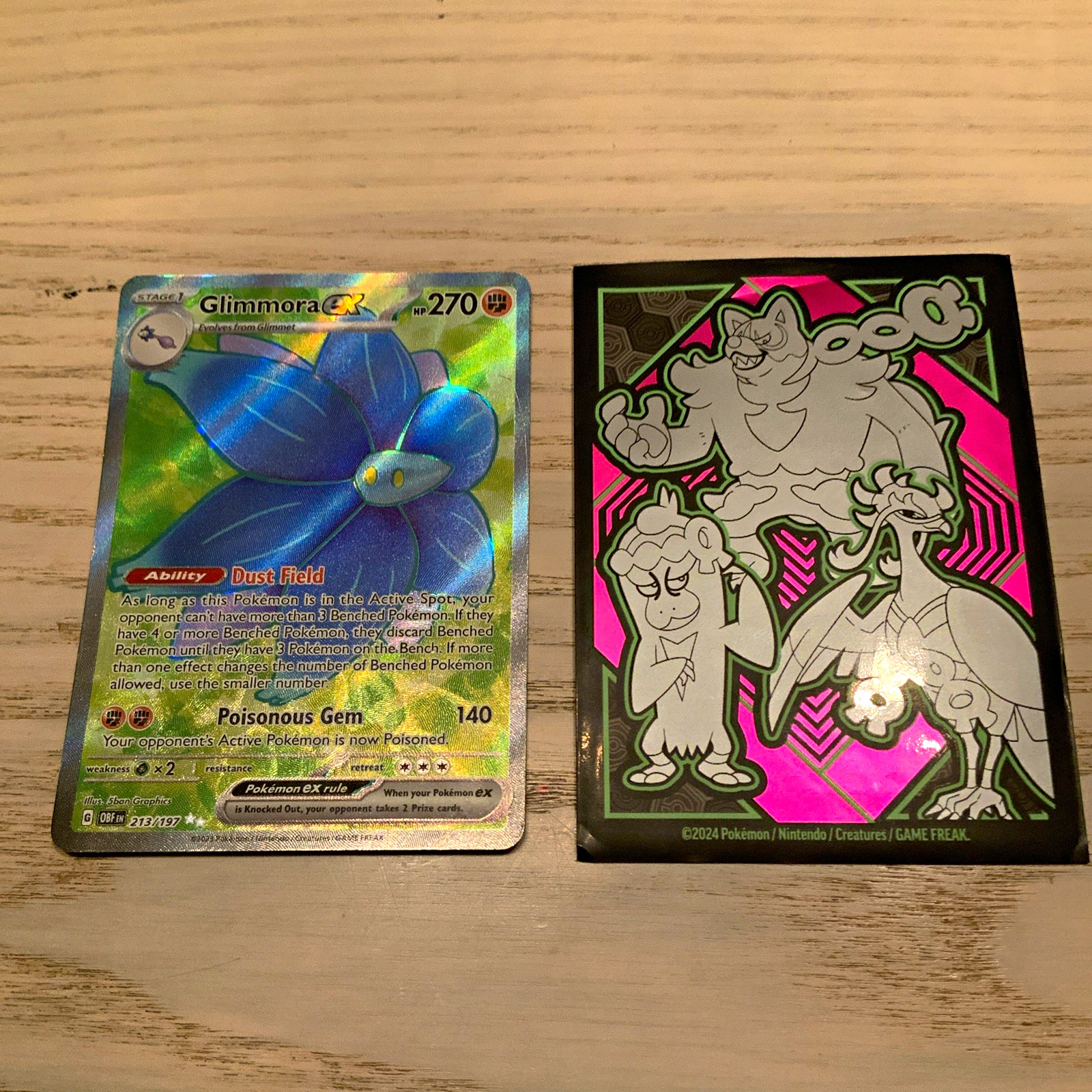 Pokemon TCG Glimmora ex 213/197 Obsidian Flames Holo Full Art English
