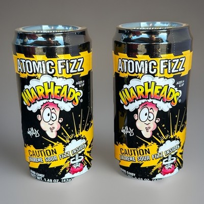 Warheads Atomic Fizz Extreme Sour Hard Candy 2-Pack 1.48oz Cans