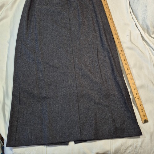 Jupe longue vintage neuve avec étiquette J Jill 100% laine gris anthracite stock mort années 90 MADE IN USA - Photo 2/12