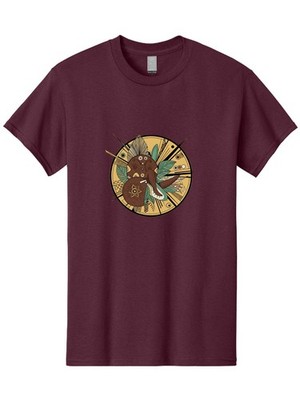 Eagle-Head-Sacred-Geometry Mens Graphic Tee, 100% Cotton, Casual Summer Wear
