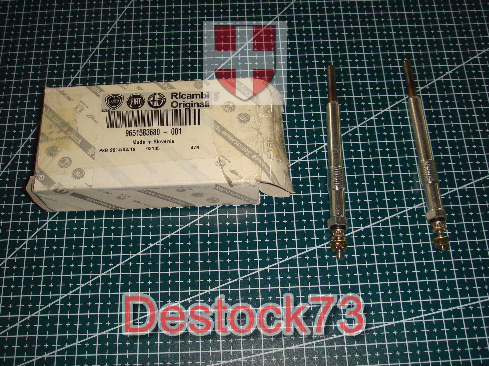 Lot 2 bougies de prechauffe fiat 9651583680 pour fiat scudo 2 II ulysse OEM