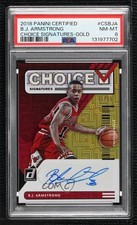 2020-21 Panini Donruss Choice Signatures Gold 1/10 BJ Armstrong PSA 8 Auto h8q