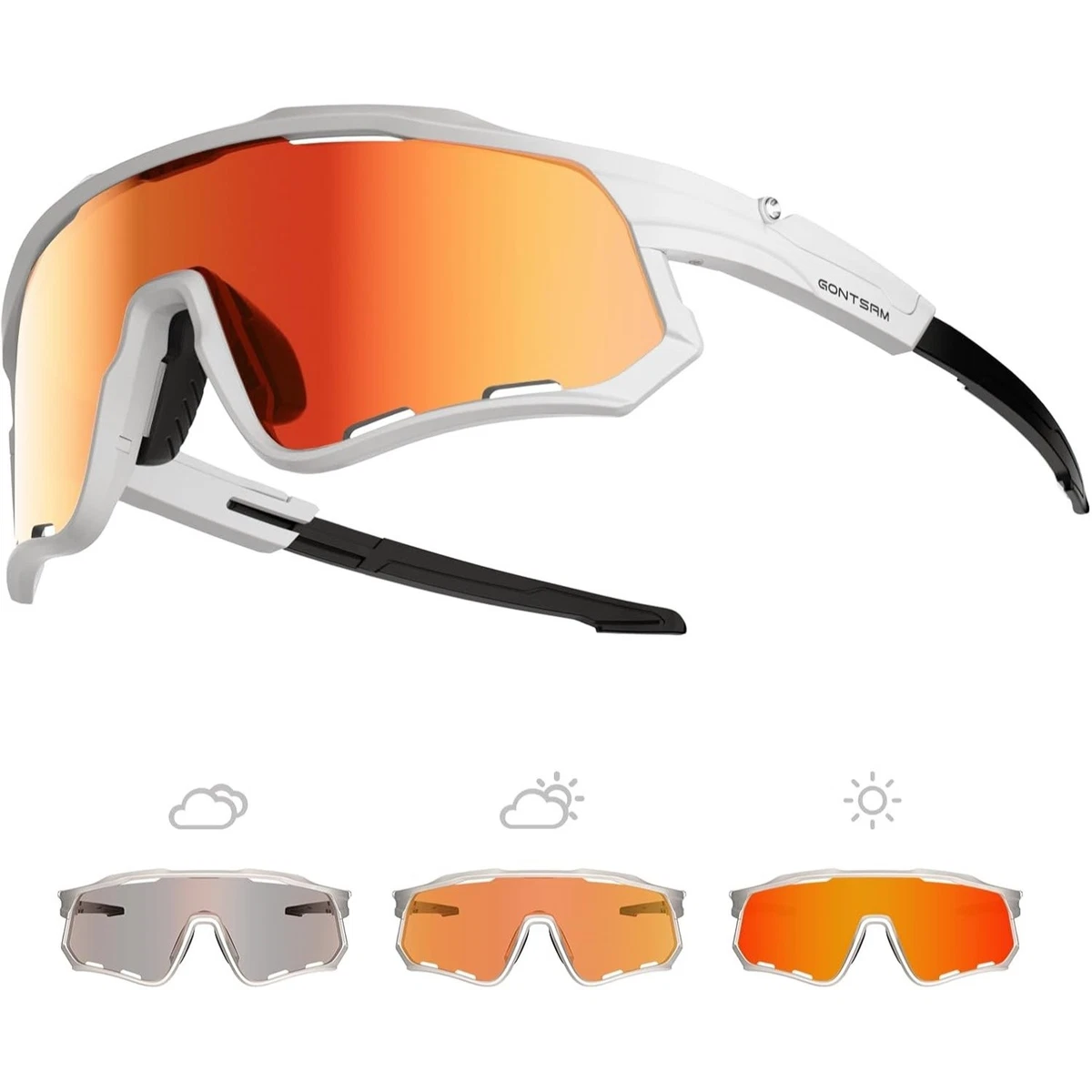 Gafas De Sol Deportivas Para Hombre Uv 400 Para Mujer, Color Negro