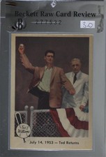 1959 Fleer Ted Williams Ford Frick July 14 1953 Returns #48 HOF h3a