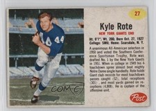 1962 Post Kyle Rote #27 m3g