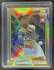 2022 Panini Elite Extra Edition Roldy Brito Prime Numbers Gold #/24