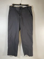 Red Kap Men's Size 34x30, Grey Gray Durable Cotton Blend Work Dress Pants
