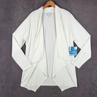 Coolibar Sun Wrap Cardigan Womens XL White UPF 50+ UV Protection Open Front NEW