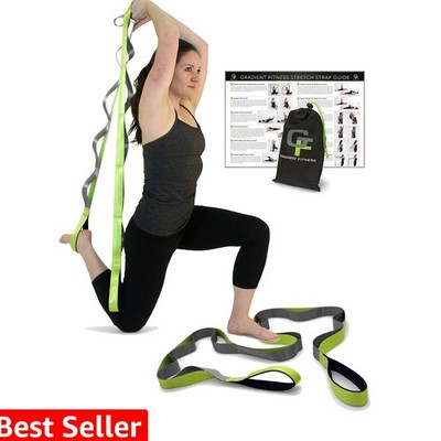 Stretching Strap for Physical Therapy, 12 Multi-Loop Stretch Strap 1.5'' W x 8...