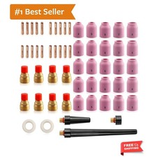 58 PCS TIG Welding Torch Kit 040" 1/8" Gas Lens Setup WP-9/20/25