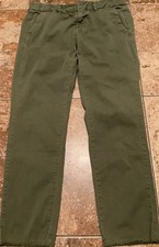 NILI LOTAN WOMENS EAST HAMPTON LOW RISE ANKLE STRAIGHT LEG PANTS SIZE 2 GREEN