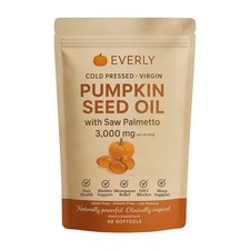 Everly Pumpkin Seed Oil 60 Softgels Cold Pressed