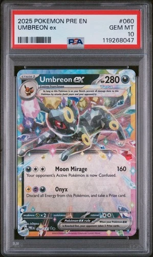 Umbreon Ex Pokemon Pre En-Prismatic Evolutions 060/131 PSA 10