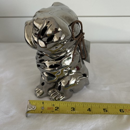 Statue carlin moderne argent lustre figurine céramique pot-pourri support 6" - Photo 7/7