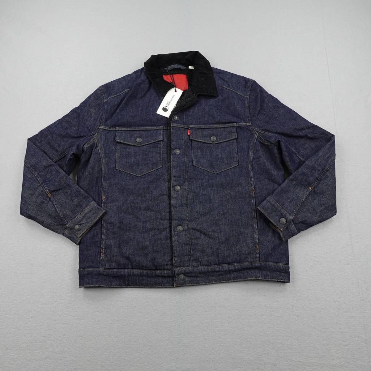 Levis Jacket Medium Blue Denim Sherpa LEJ Premium Engineered